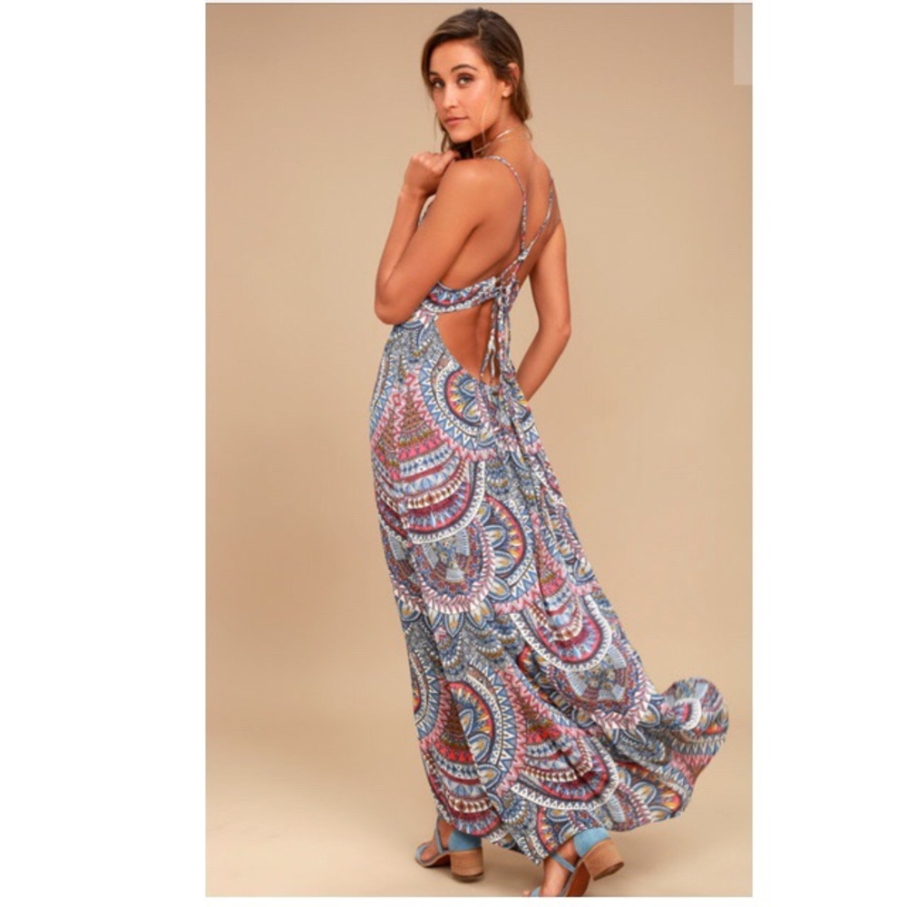 Billabong Places To Be Blue Printed Maxi